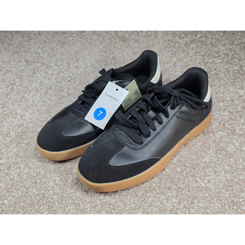 Goodfellow & Co Finley Mens Black Gum Sole Low Top Sneakers Size 7 NWT